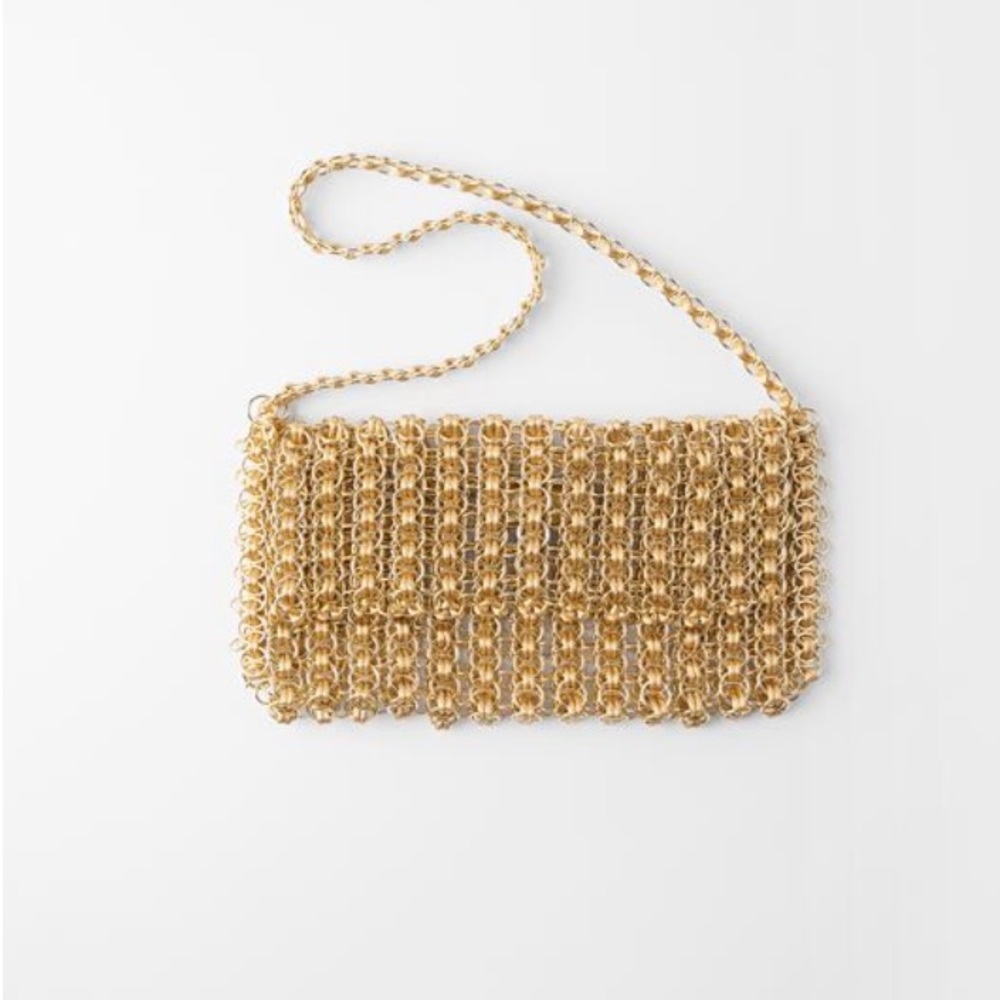 ZARA METAL MESH SHOULDER BAG